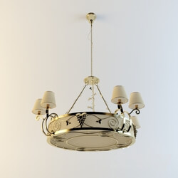 Ceiling light - chandelier wrought with grapes 