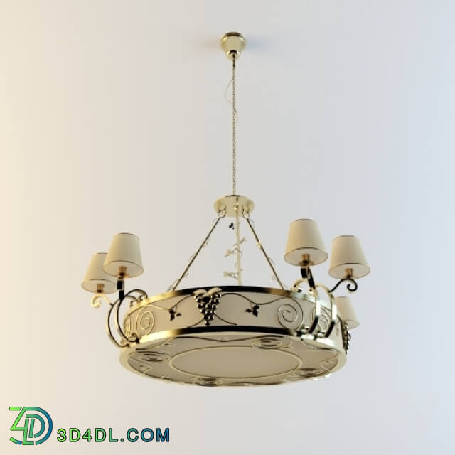 Ceiling light - chandelier wrought with grapes