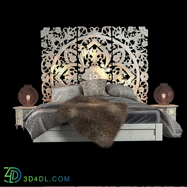 Bed - Bed in oriental style