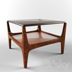 Table - Table A PAIR OF MAHOGANY TWO TIER LOW 