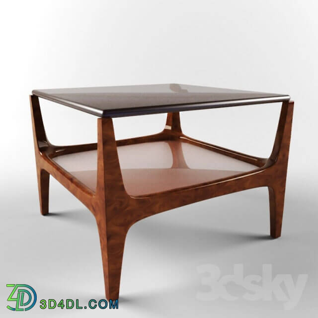 Table - Table A PAIR OF MAHOGANY TWO TIER LOW