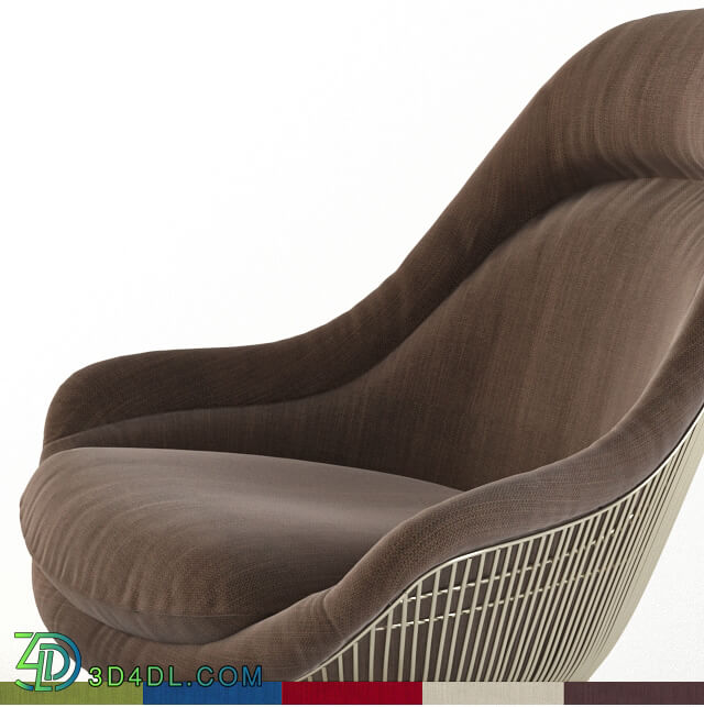 Arm chair - Warren Platner Easy Chair_ Knoll_ ottoman