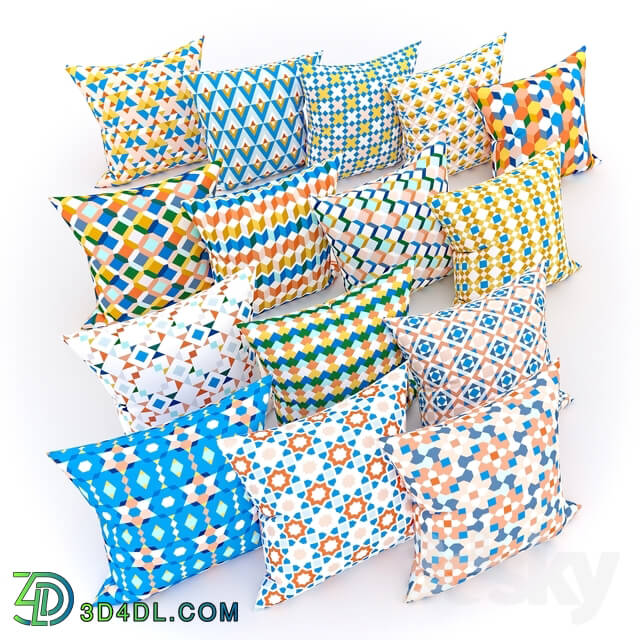 Pillows - pillow set shape play geometric