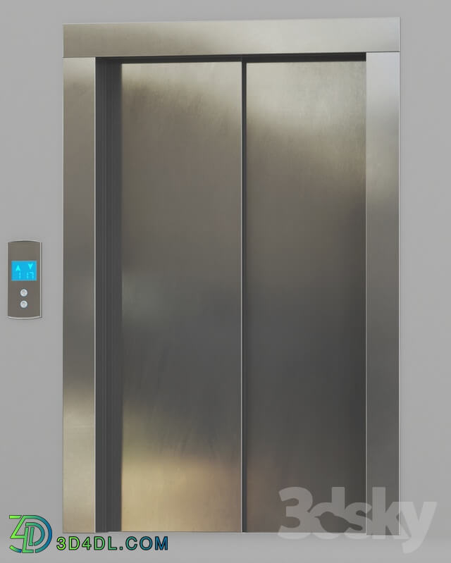 Miscellaneous - Doors with facings and post-call lift OTIS in 2 colors