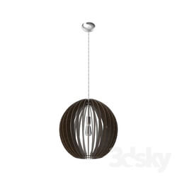 Ceiling light - 94636 Suspension COSSANO_ 1х60W _Е27__ Ø500_ steel _ wood_ dark brown 