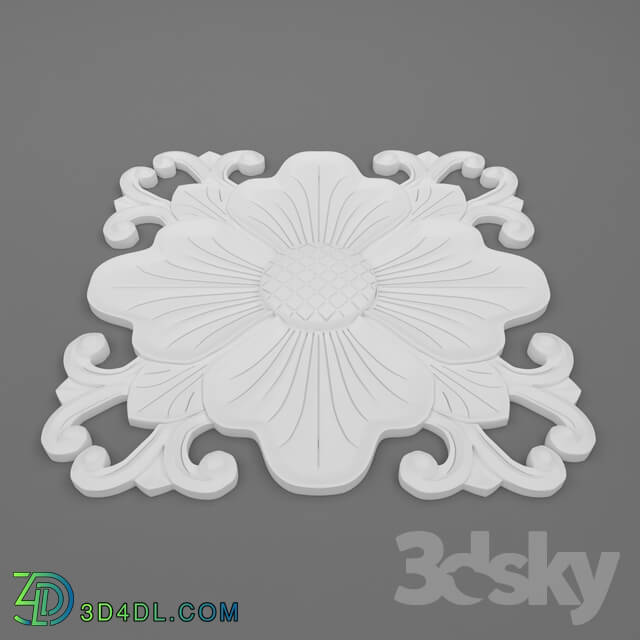 Decorative plaster - Floral carving gyps