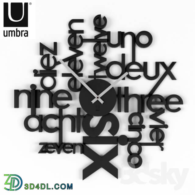 Other decorative objects - Wall clock Lingua