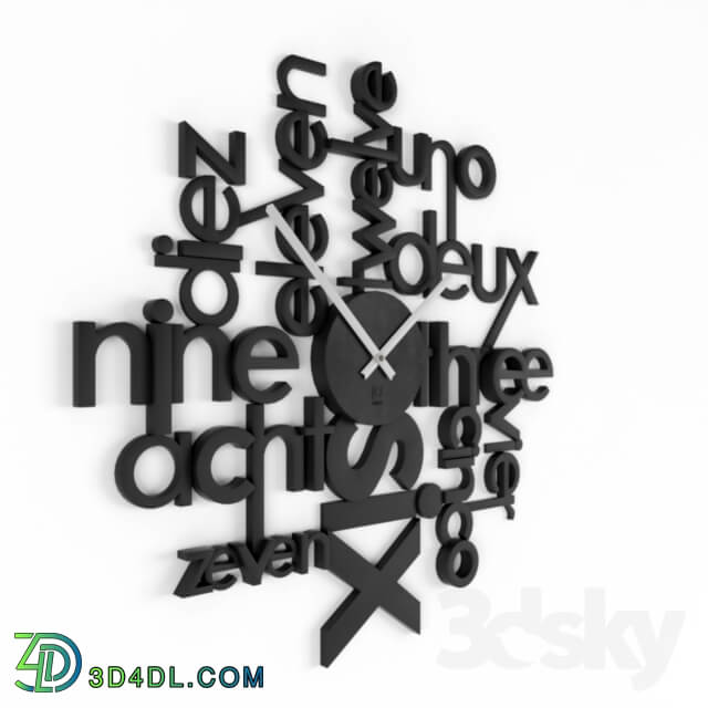 Other decorative objects - Wall clock Lingua