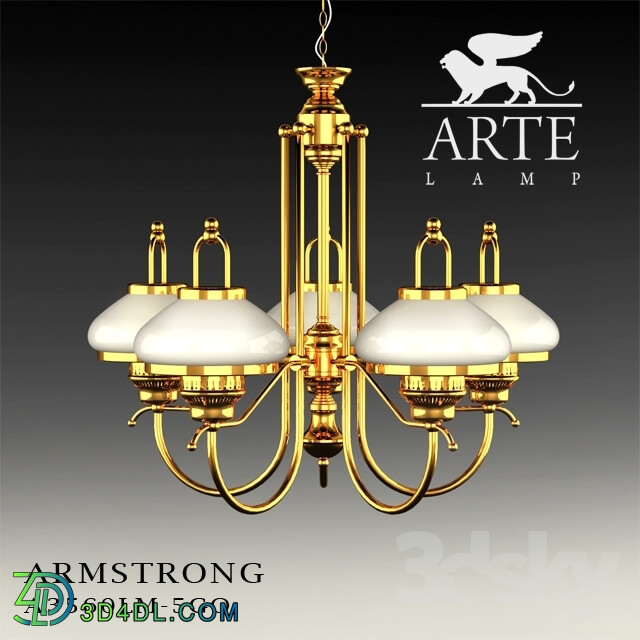 Ceiling light - Chandelier Arte Lamp ARMSTRONG A3560LM-5GO