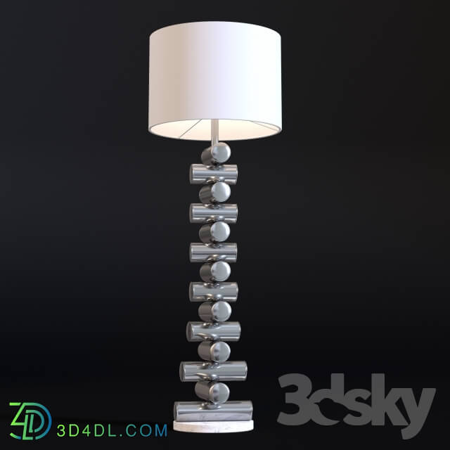 Floor lamp - Steel and Marble Floor Lamp