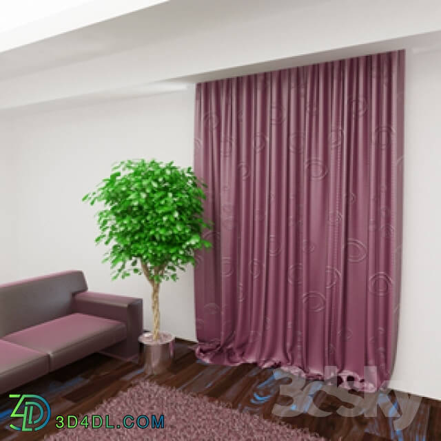 Curtain - slat pink