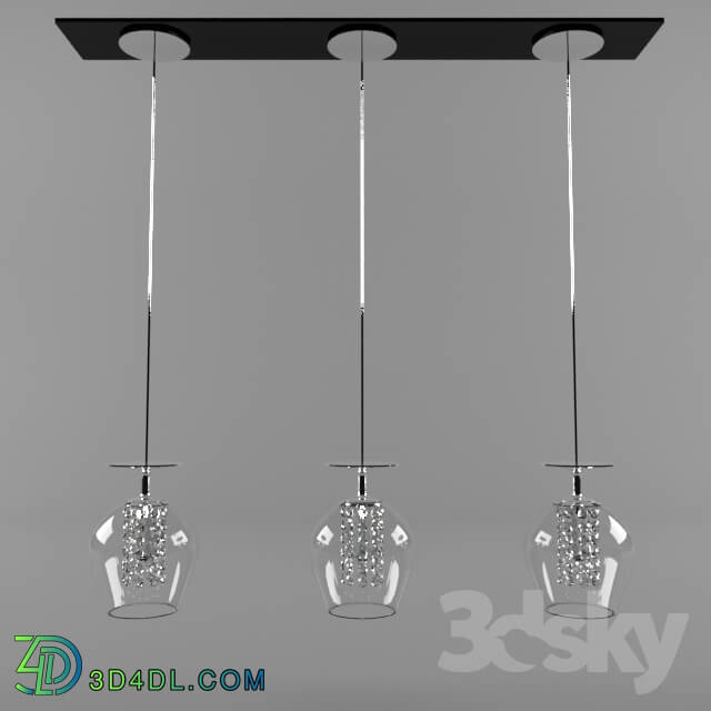 Ceiling light - Crystal chandelier GLASSES LK-0053