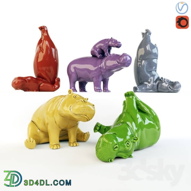 Other decorative objects - Hippos