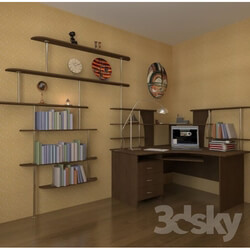 Table - Desk with shelf system 