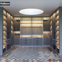 Wardrobe _ Display cabinets - SENZAFINE walk-in closet from Poliform 