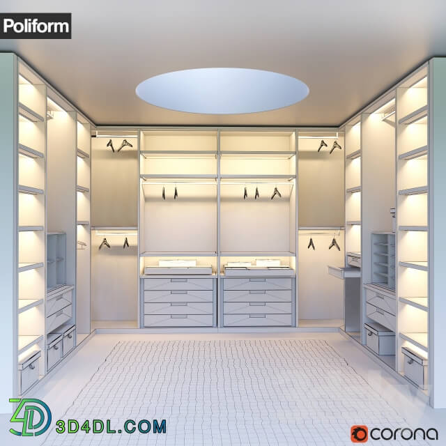 Wardrobe _ Display cabinets - SENZAFINE walk-in closet from Poliform