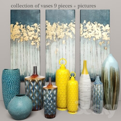 Vase - collection of vases 9 pieces _ pictures 