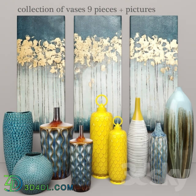 Vase - collection of vases 9 pieces _ pictures