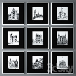 Frame - Collection of paintings of architectural facades 