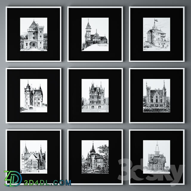 Frame - Collection of paintings of architectural facades