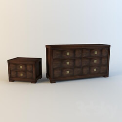 Sideboard _ Chest of drawer - Bedside table and chest of the factory Red Apple 
