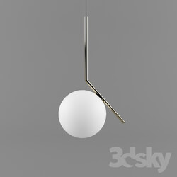 Ceiling light - Flos IC Lights S2 Brushed brass F3176059 