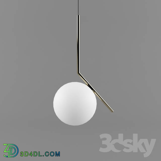 Ceiling light - Flos IC Lights S2 Brushed brass F3176059