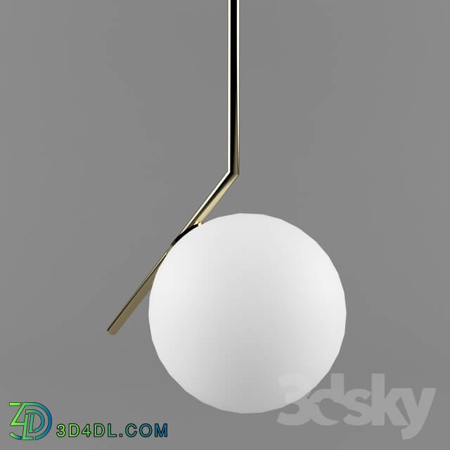 Ceiling light - Flos IC Lights S2 Brushed brass F3176059