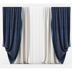 Curtain - Curtains Classic Blue 