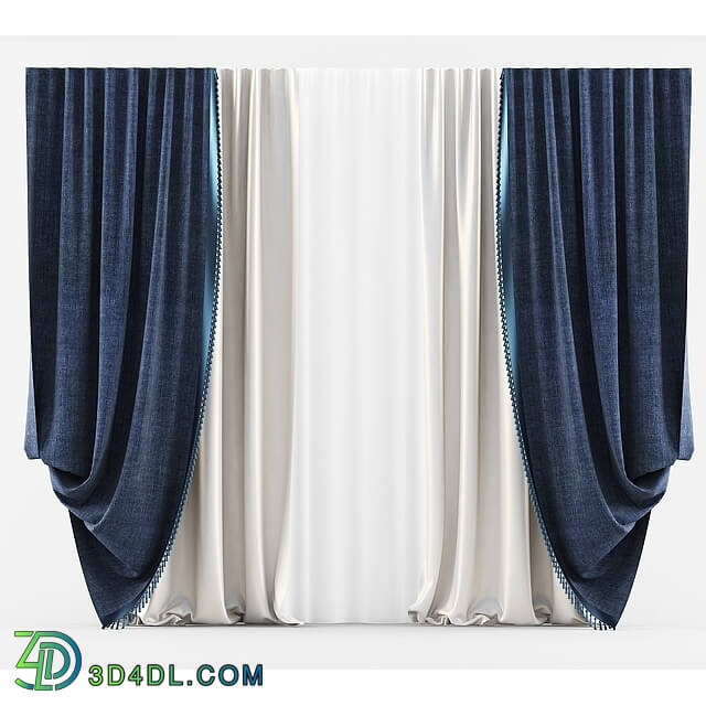 Curtain - Curtains Classic Blue