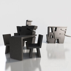 Table _ Chair - Compact office on wheels 