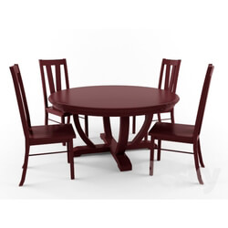 Table _ Chair - Round table with chairs 