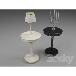Table - Bedside table with lamp 57h57h81 cm 