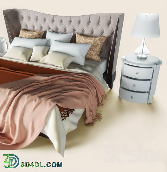 Bed - Bed with bedside tables Fratelli Barri Mestre