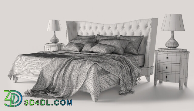 Bed - Bed with bedside tables Fratelli Barri Mestre