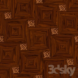 Floor coverings - Artistic parquet Rosewood with ornament 