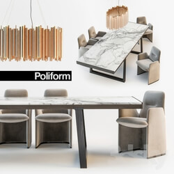 Table _ Chair - Poliform Guest chair Opera table 