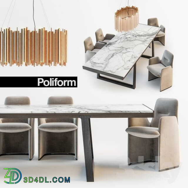 Table _ Chair - Poliform Guest chair Opera table