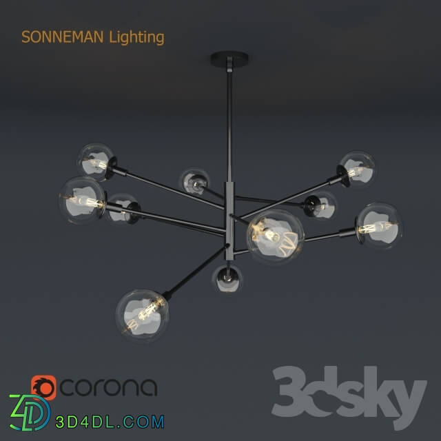 Ceiling light - Sonneman Lighting Orb 10-Light Radial Pendant