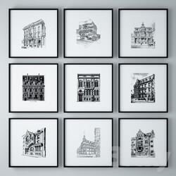 Frame - Collection of paintings of architectural facades 