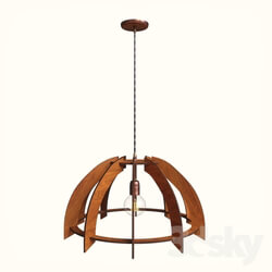 Ceiling light - Wooden chandelier in Loft style 