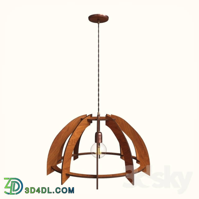 Ceiling light - Wooden chandelier in Loft style