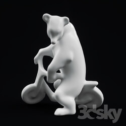 Sculpture - Bear on scooter 