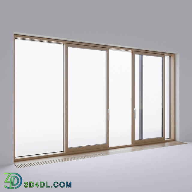 Windows - Wood-aluminum sliding stained-glass windows 3
