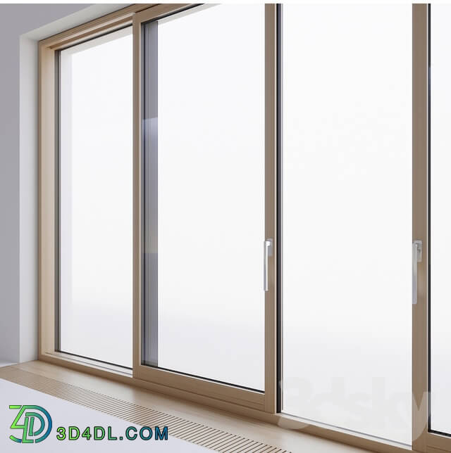 Windows - Wood-aluminum sliding stained-glass windows 3