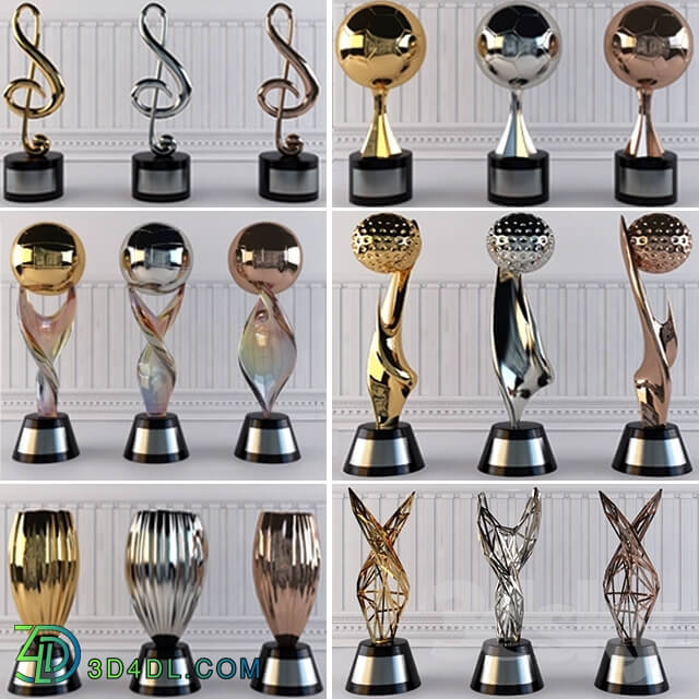 Other decorative objects - Award Prize Cup Trophy Set 18 Piece Decorative Objects