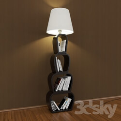 Floor lamp - floor lamp with shelves 