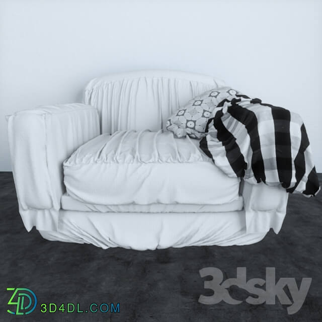 Sofa - single sofa _covered with cloth_