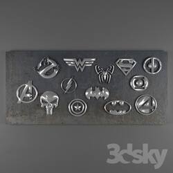 Decorative set - Super Heros Logos 