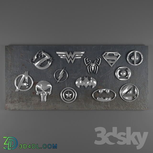 Decorative set - Super Heros Logos